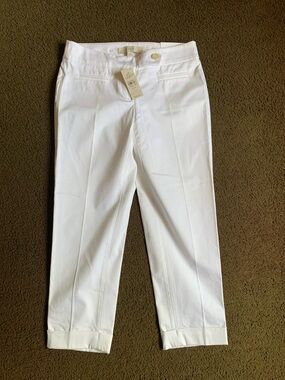 NWT LOFT White Cropped Chinos